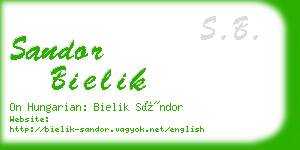 sandor bielik business card